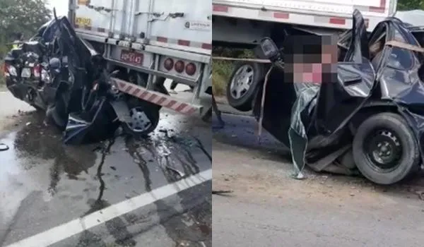 Duas pessoas morrem em acidente envolvendo quatro veículos na BR-116; imagens são impressionantes