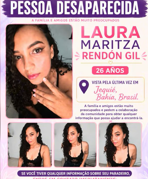 Laura Maritza Rend&oacute;n Gil, De 26 Anos, Est&aacute; Desaparecida H&aacute; Cerca De Dois Meses; Familiares Procuram Informa&ccedil;&otilde;es Sobre O Paradeiro Da Jovem