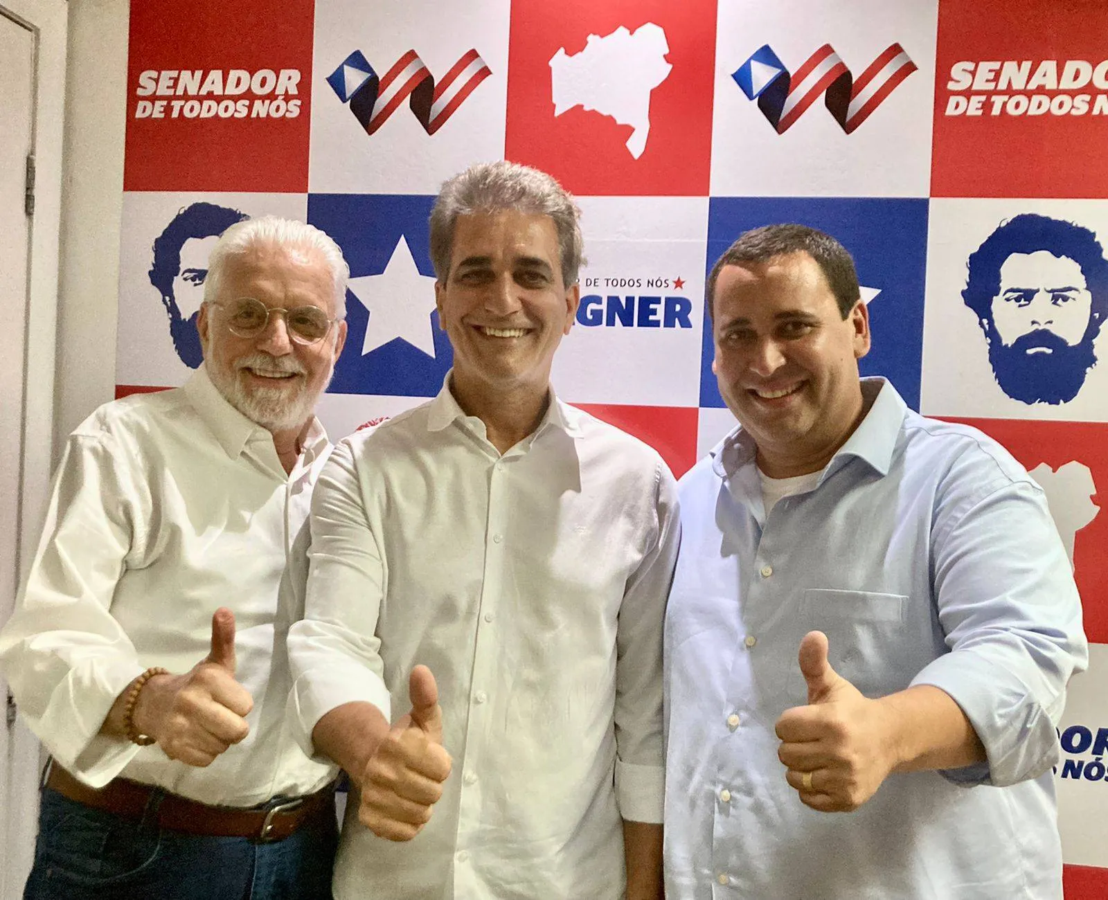 Wagner, Robinson e Éden se encontram para discutir eleição em Salvador