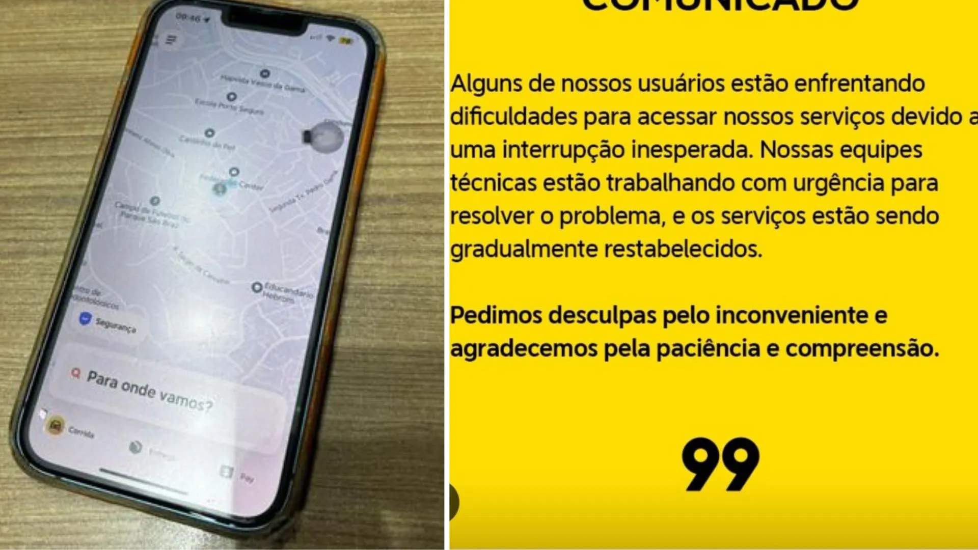 99 se pronuncia. Foto: Aratu On | Divulgação
