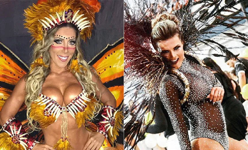 BARRACO: Tati Minerato e Renata Teruel saem no tapa em ensaio no meio da Avenida