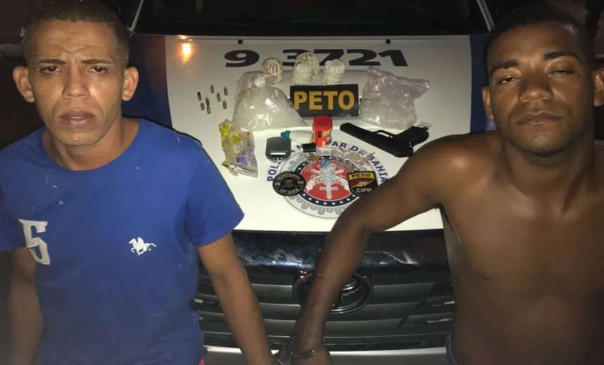CHUMBO GROSSO: Dois são presos com explosivos e arma de uso restrito na Caixa d&#8217;Água