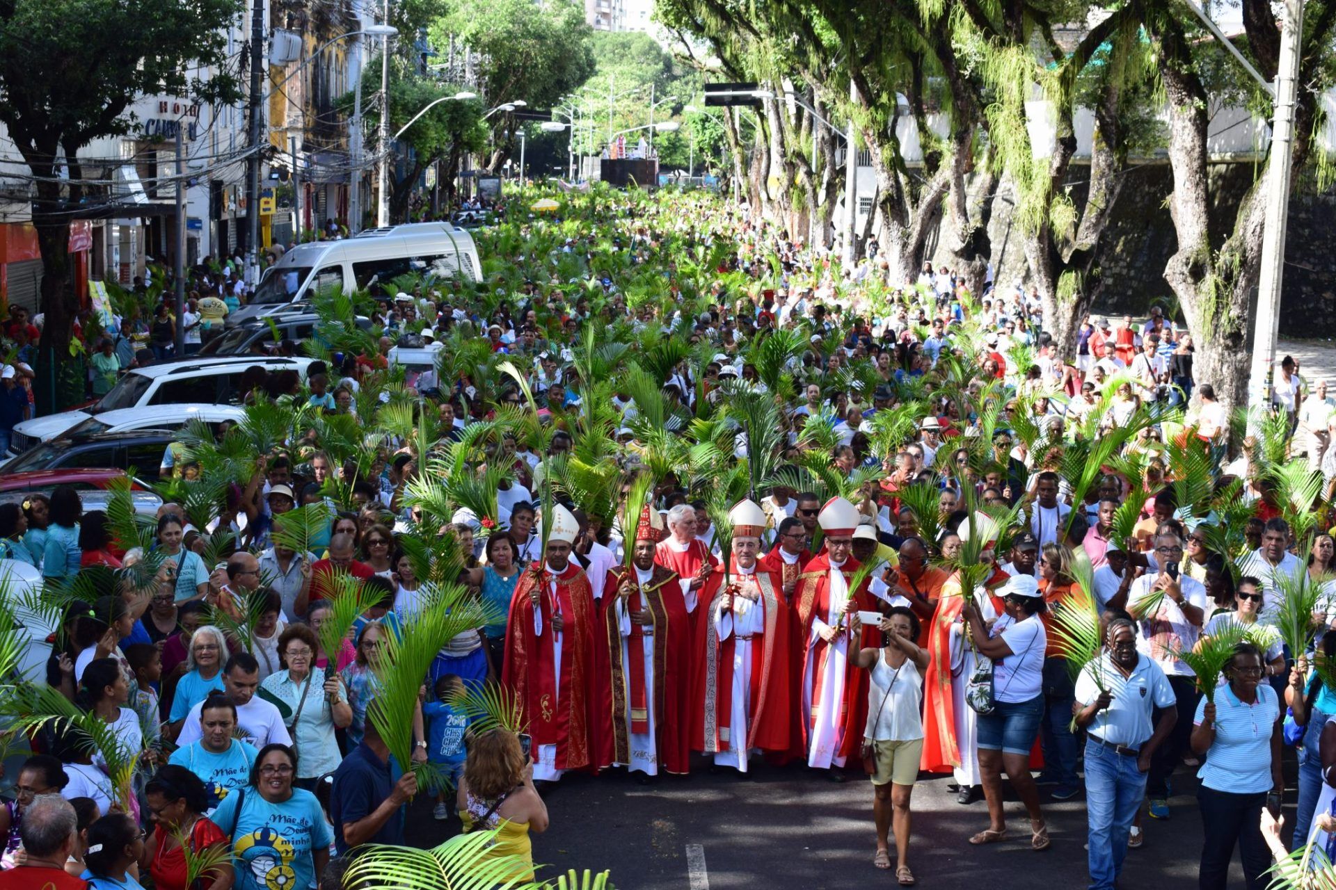 Centro de Salvador recebe procissão do Domingo de Ramos.Foto: Divulgação | Arquidiocese Salvador