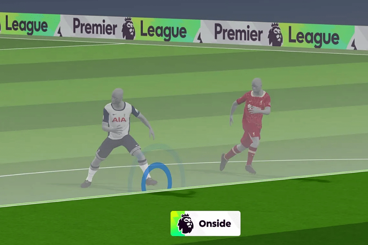 O impedimento semiautomático será implementado no Brasileirão 2026 pela empresa Genius Sports.  Foto: Reprodução/Premier League