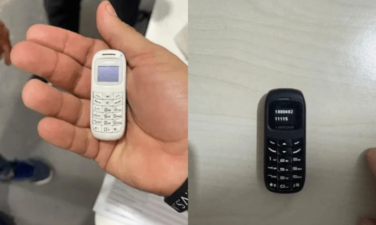 Presos por fraude em concursos usavam minicelulares para repassar gabaritos.Foto: Divulgação/Agência Pará