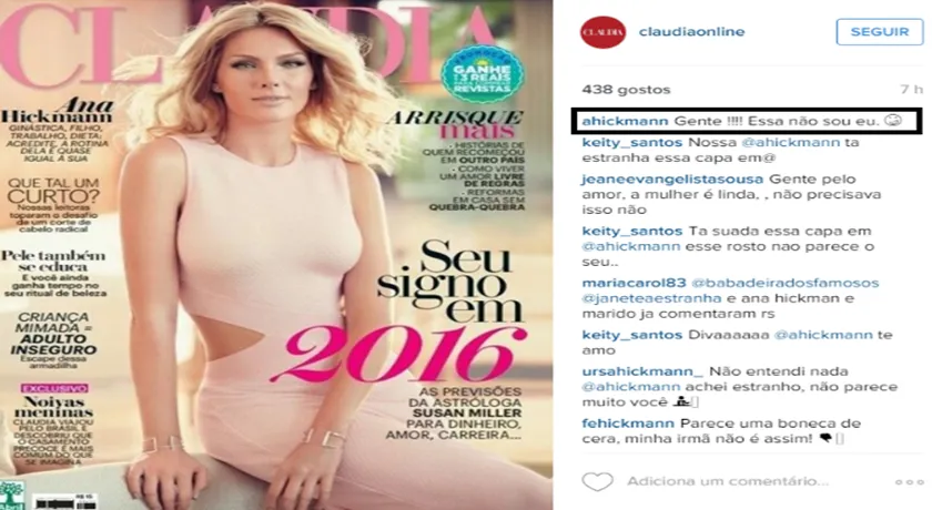 Ana Hickmann aparece irreconhecível em revista e reclama: “Não sou eu”
