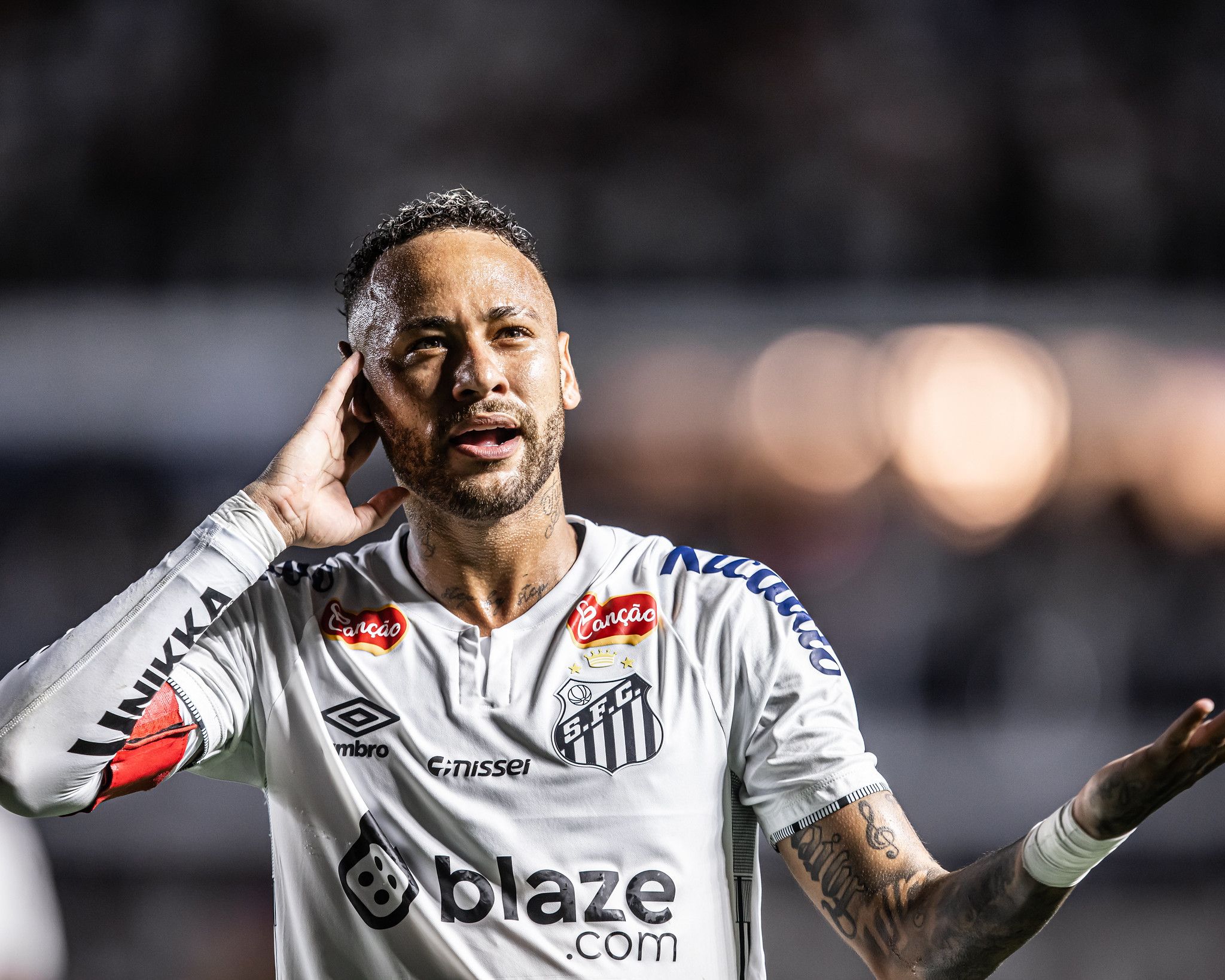 Neymar em ação pelo Santos | Foto: Raul Baretta/ Santos FC.