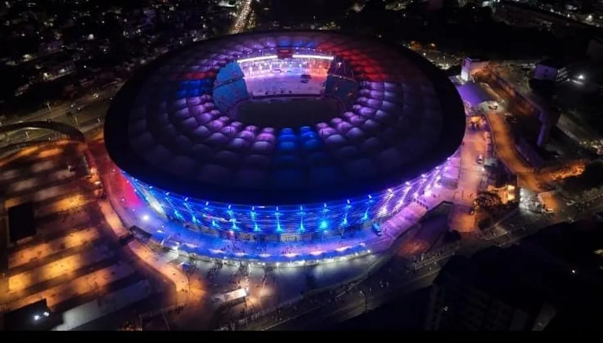 Arena Fonte Nova apresenta nova iluminação cênica para jogos e shows