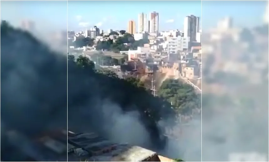 Vegetação pega fogo e põe casas em risco no Engenho Velho de Brotas; assista