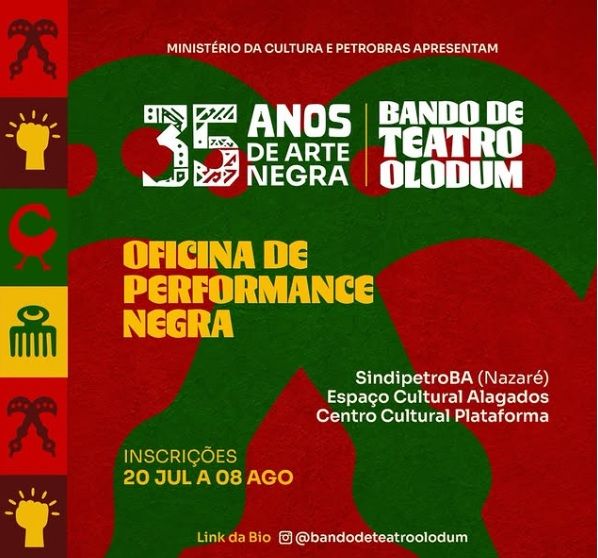 Oficina de Performance Negra. Foto: Reprodução