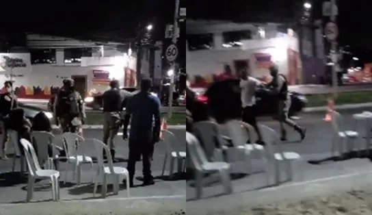 VÍDEO: homem recebe tapa na cara de PM após ser flagrado sem retrovisor e com IPVA atrasado; filha presenciou cena