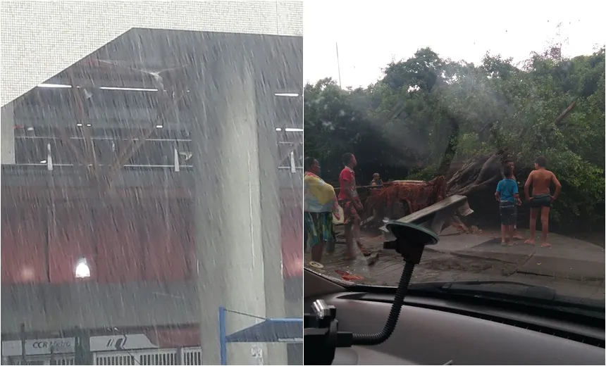Chuvas causam transtornos em Salvador na manhã deste sábado; Mau tempo deve permanecer