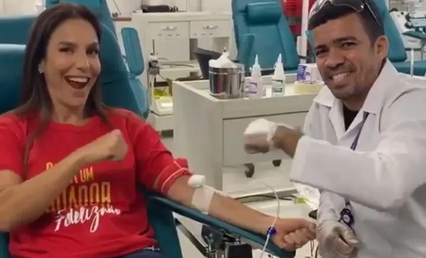Ivete Sangalo surpreende a todos ao fazer visita ao Hemoba de Salvador