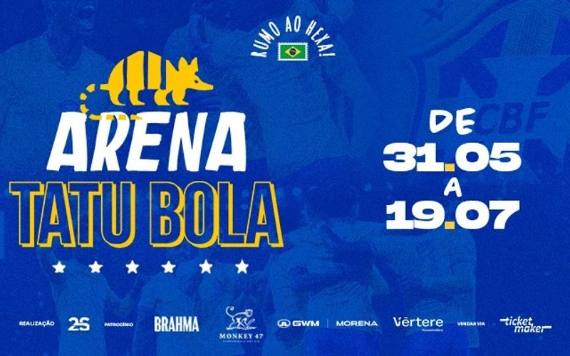 O Tatu Bola Bar promove uma arena tem&aacute;tica da Copa do Mundo com transmiss&atilde;o dos jogos, atra&ccedil;&otilde;es musicais e gastronomia para animar a agenda de Salvador neste final de semana/Foto: Divulga&ccedil;&atilde;o