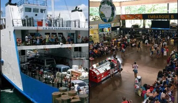 Trânsito tem fluxo intenso nas imediações dos terminais do ferry e rodoviária de Salvador