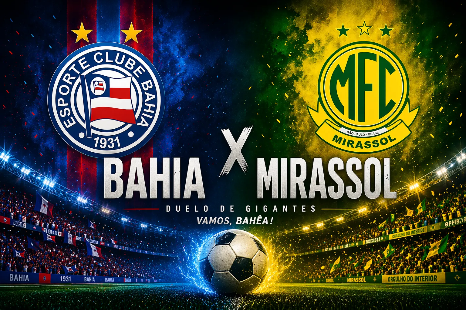 Bahia e Mirassol se enfrentam neste sábado; confira onde assistir