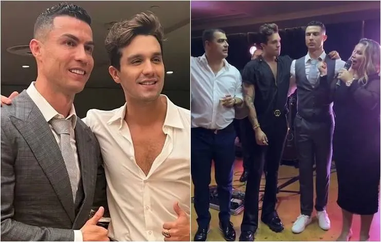 Cristiano Ronaldo convida Luan Santana para show privado e família do jogador se emociona