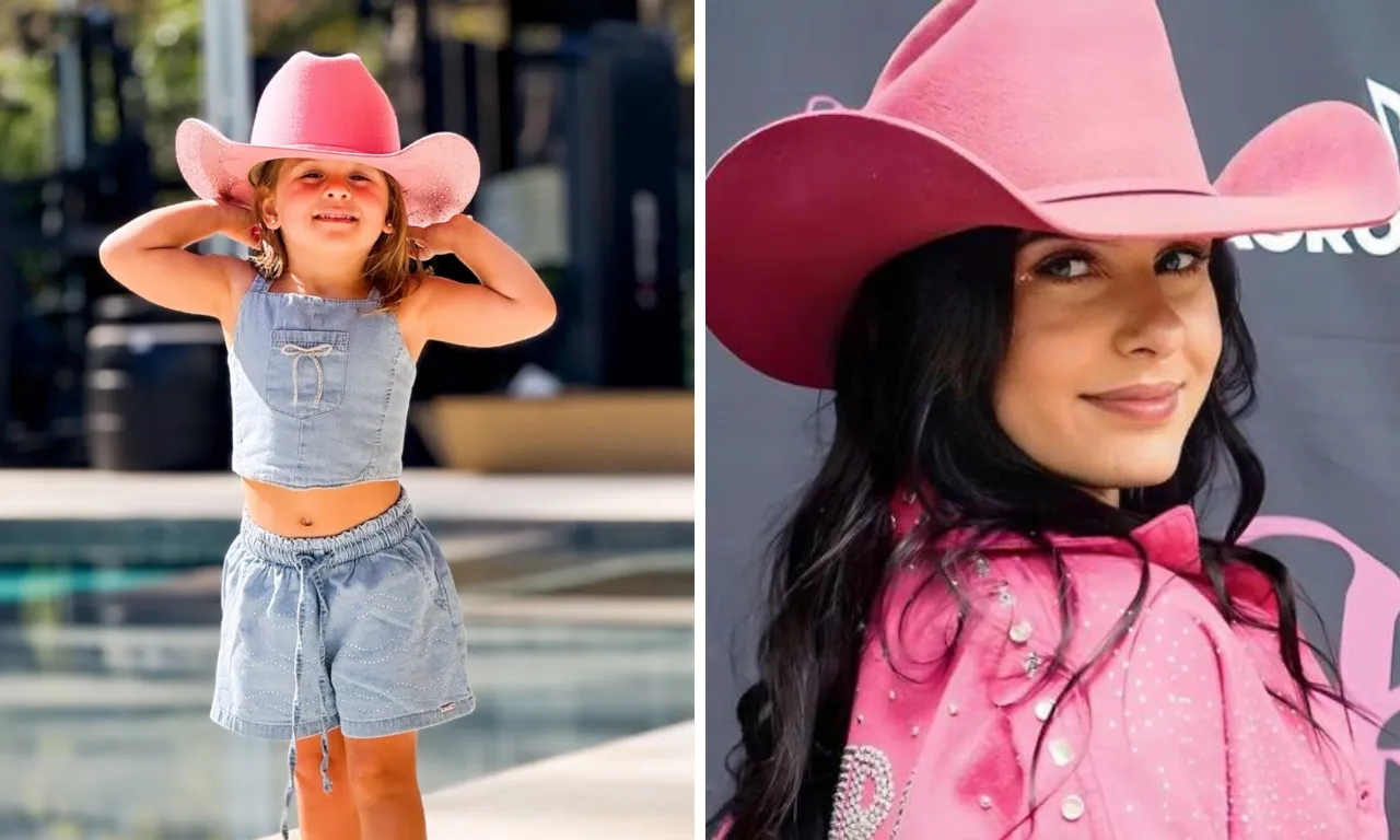 Filha de Zé Felipe usa chapéu igual ao de Ana Castela e web reage: 'Madrasta'