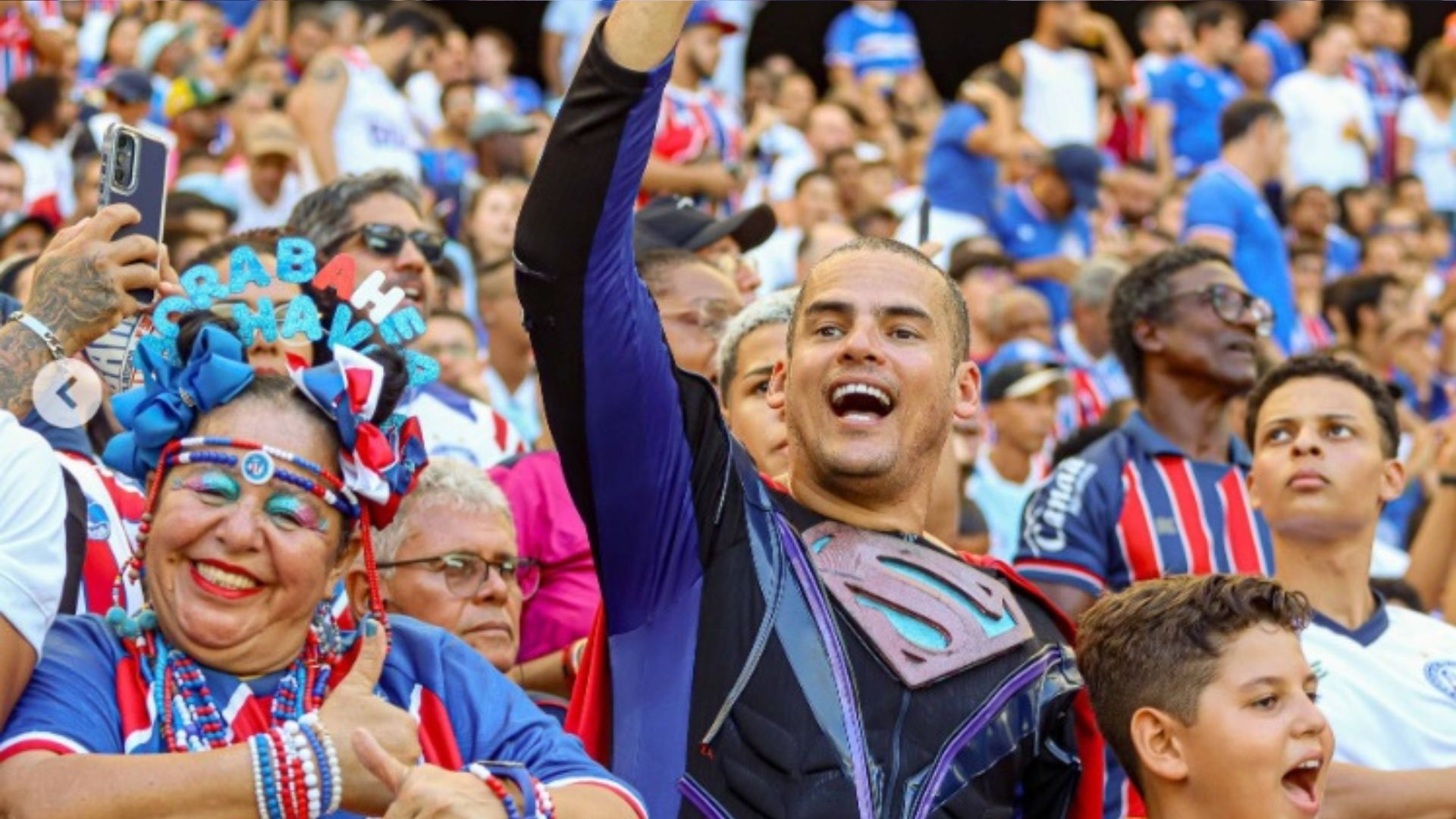 Bahia conta com apoio da torcida na Arena Fonte Nova. Foto: Reprodução | Instagram Instagram 01