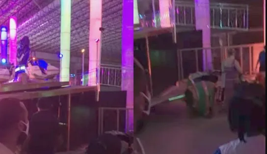 Vídeo: Brinquedo se solta e menina fica ferida em shopping de Lauro de Freitas