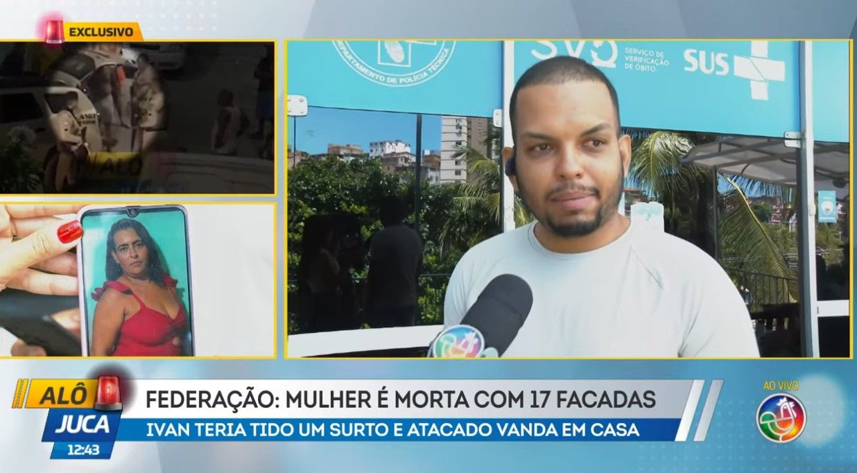 Mulhér É Morta Com 17 Facadas Na Federação, Em Salvador. | Foto: Reprodução TV Aratu