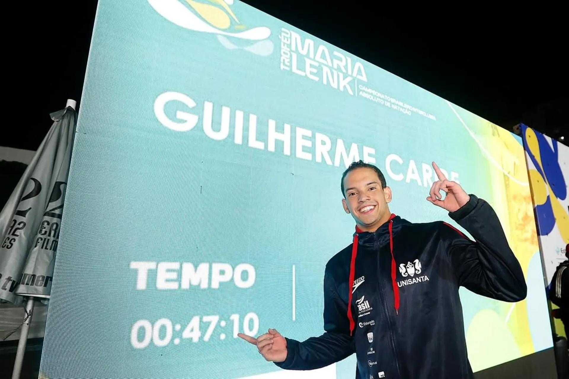 Nadador baiano Guilherme Caribé lidera ranking mundial dos 100m livre