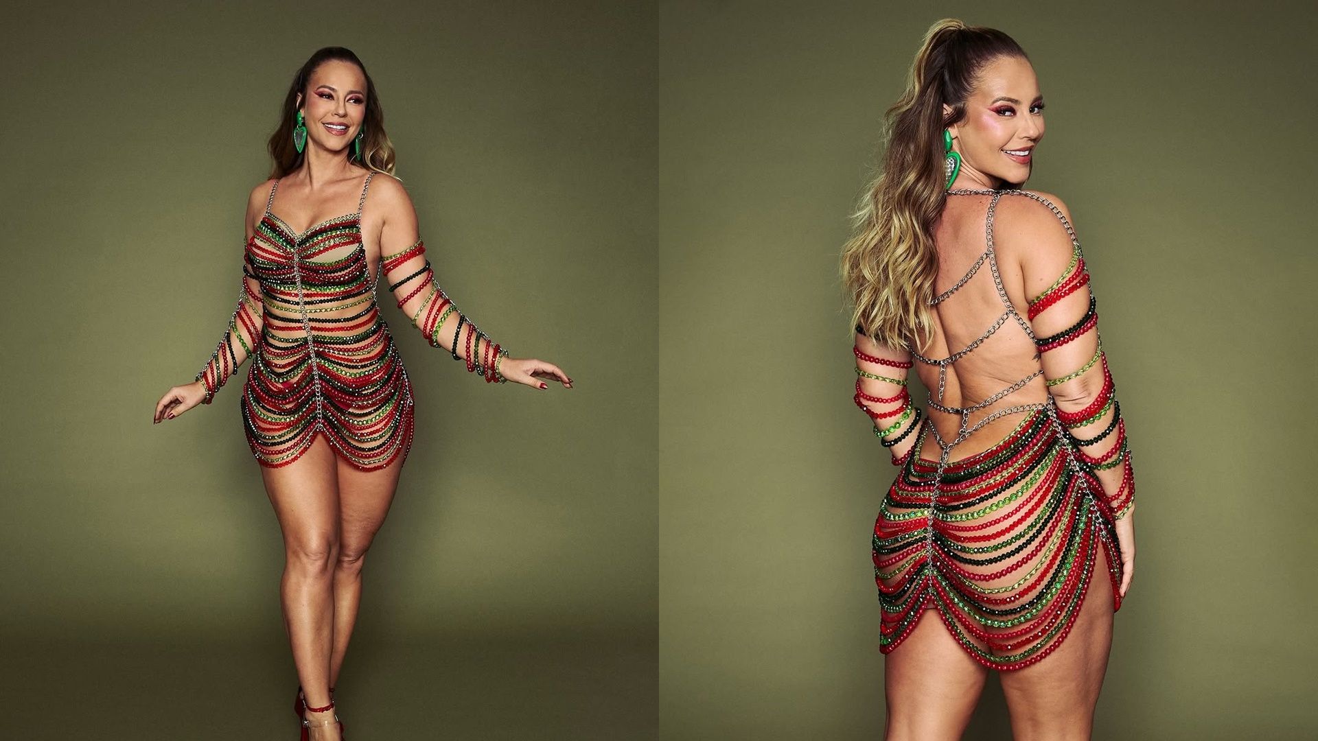Paola Oliveira é rainha de bateria da Grande Rio. Foto: Redes Sociais / @paollaoliveirareal
