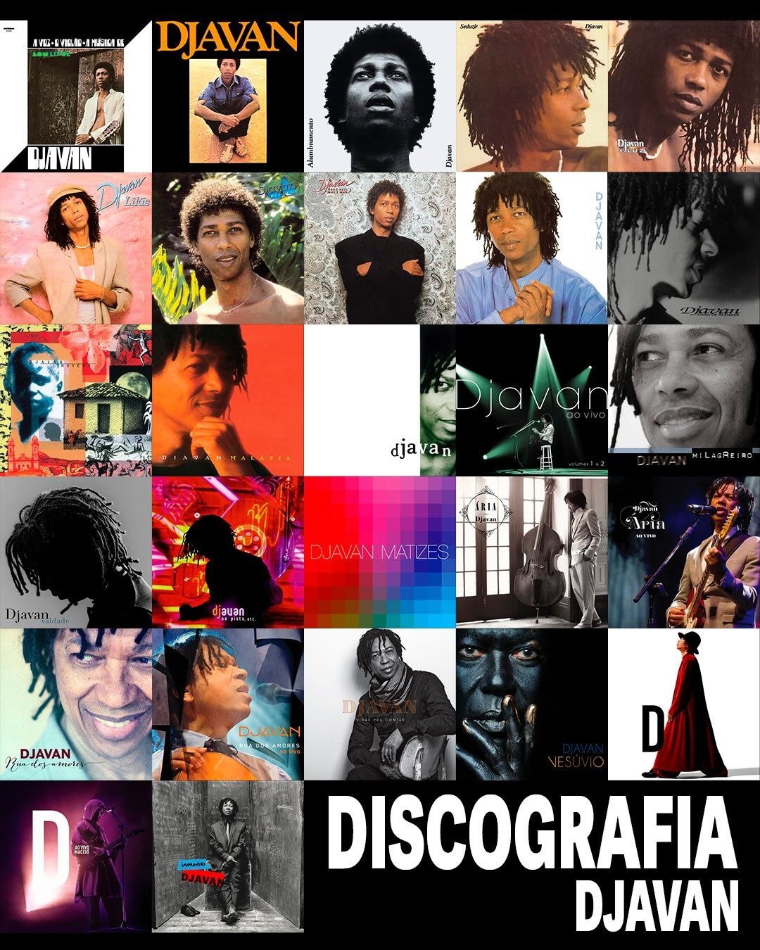Discografia Djavan. Foto: Divulgação