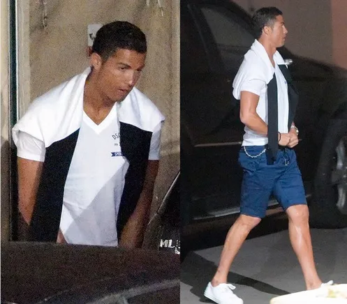 De férias, Cristiano Ronaldo é flagrado urinando na rua