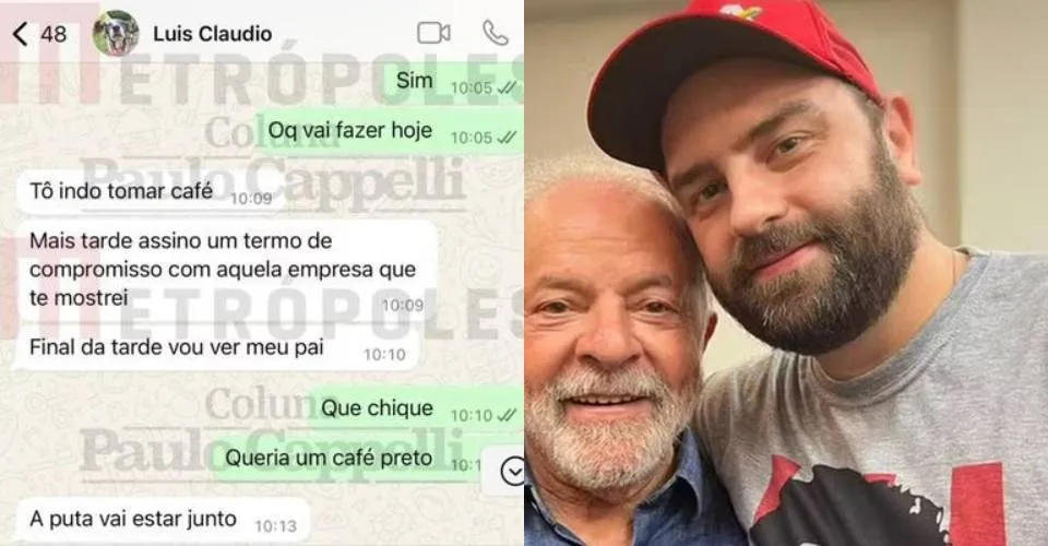 Vaza suposto print de filho de Lula xingando Janja; Luís Cláudio nega mensagem