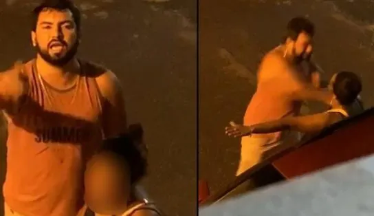 Homem flagrado em vídeo agredindo mulher volta a ser preso após ameaçar ex-namorada
