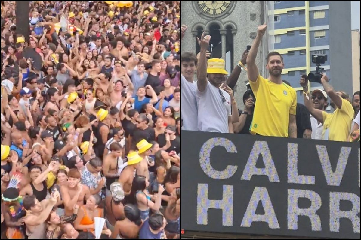 Bloco com Calvin Harris, em S&atilde;o Paulo, tem aglomera&ccedil;&atilde;o e foli&otilde;es passam mal durante evento: &ldquo;quem sobreviveu isso, sobrevive no apocalipse&rdquo;, diz internauta. Foto: Redes Sociais