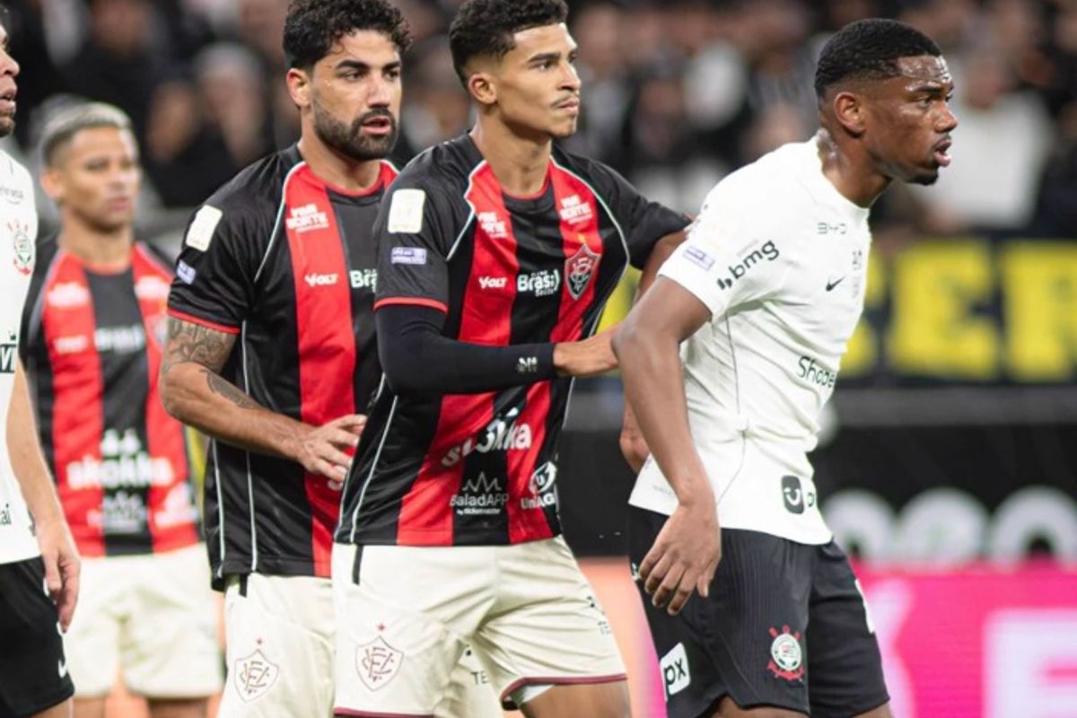 Vit&oacute;ria empata com o Corinthians em 1 a 1. Foto Redes Sociais
