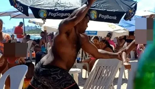 Pai flagrado ao agredir filhas em praia fala com exclusividade à TV Aratu; caso é encaminhado para a DERCCA