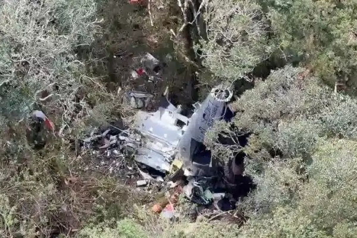 Aeronave seguia para S&atilde;o Joaquim na Serra de Santa Catarina. Foto: Reprodu&ccedil;&atilde;o