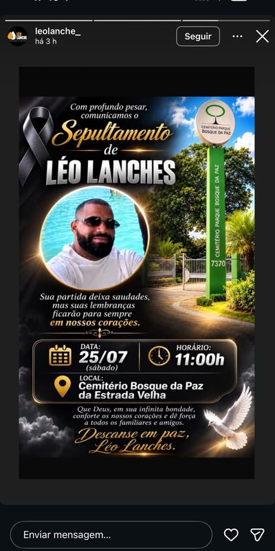 Sepultamento Leo Do Lanche