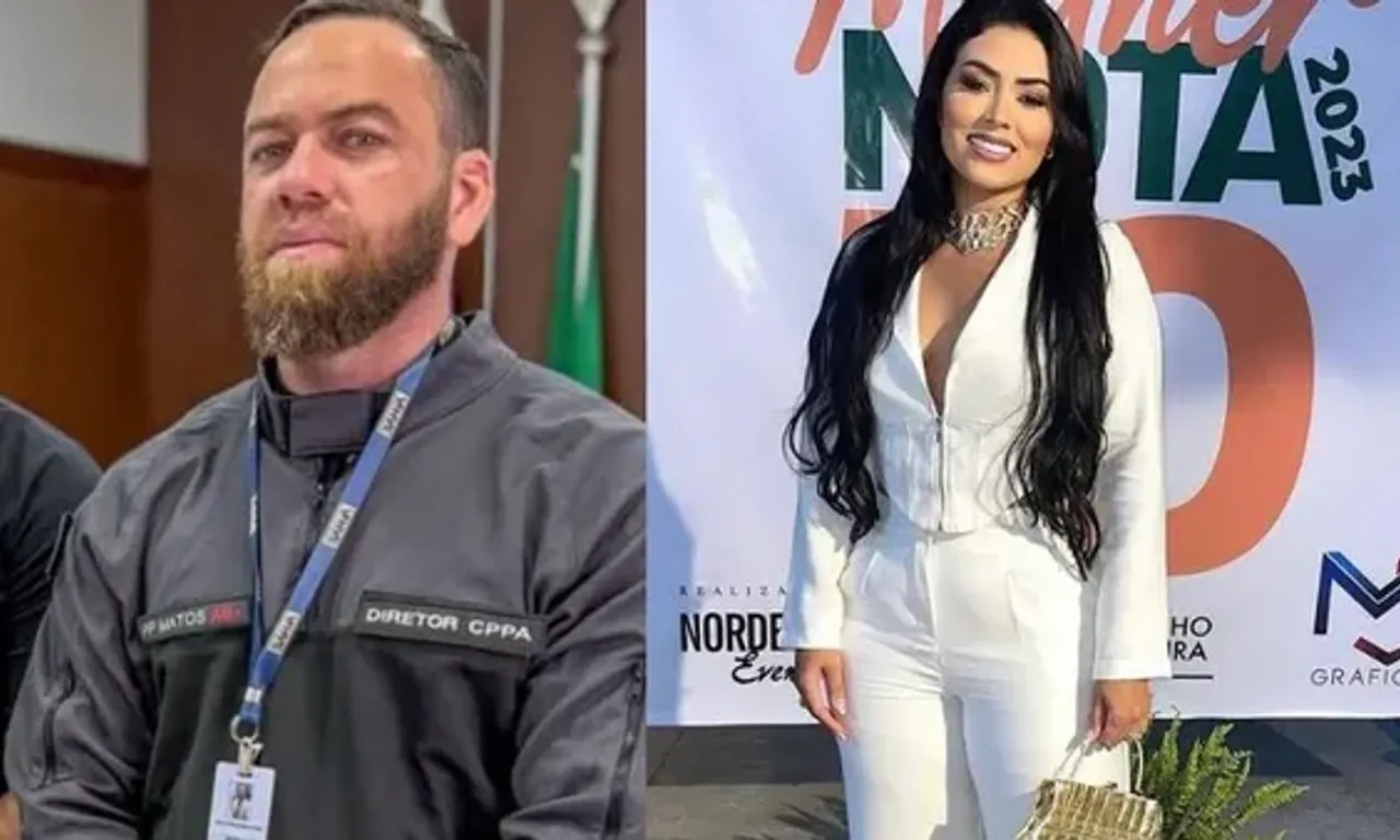 Fl&aacute;via e Tiago S&oacute;stenes Miranda de Matos teriam se conhecido em novembro de 2025.Foto: Reprodu&ccedil;&atilde;o