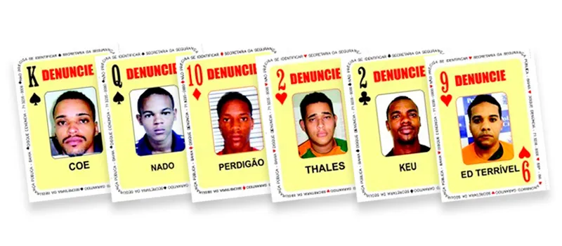 “BARALHO DO CRIME”: Ferramenta que mostra os homens mais perigosos da Bahia ganha novas atualizações