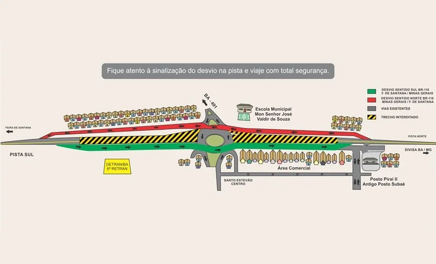 Trecho da BR-116 sofre intervenções para continuidade de obras de duplicação da via