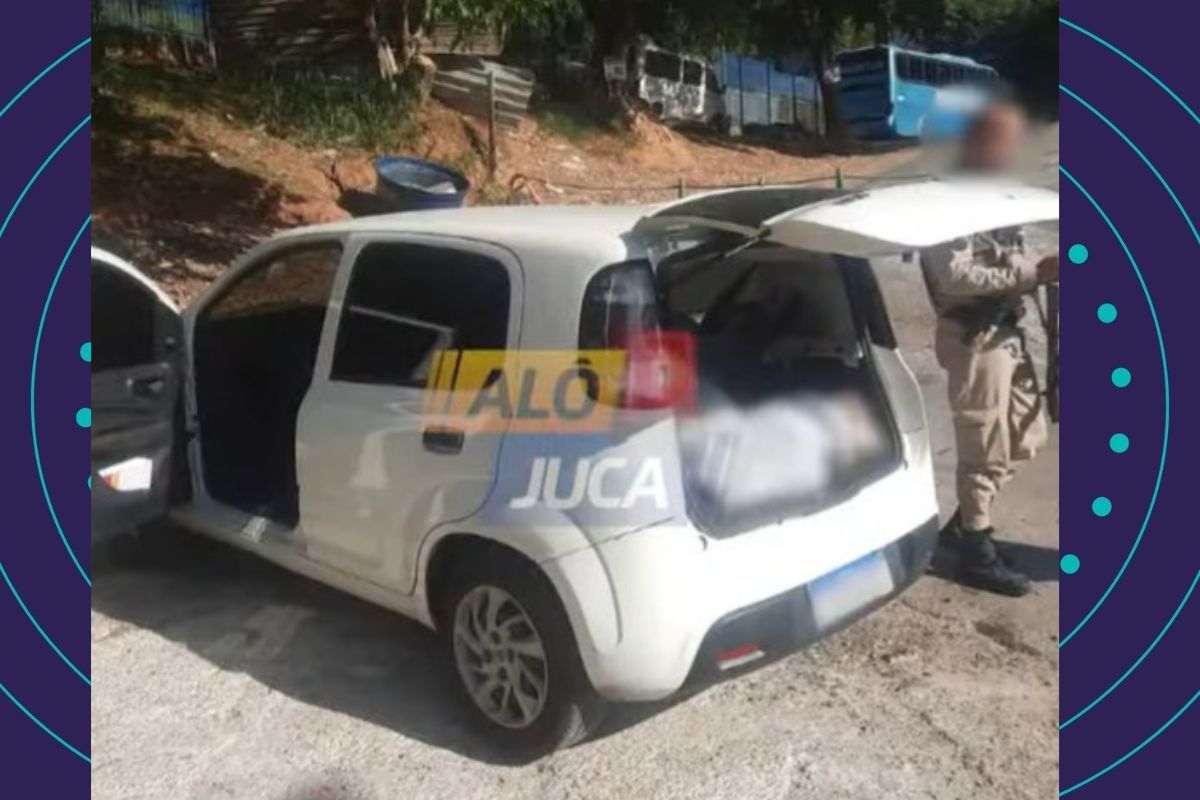 Dois Corpos Foram Encontrados Dentro De Um Ve&iacute;culo Modelo Fiat Uno. | Foto: Reprodu&ccedil;&atilde;o TV Aratu 