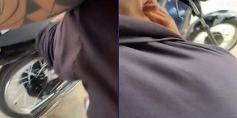 Câmeras de segurança ajudaram a PM a localizar o suspeito no dia seguinte/Foto: Reprodução 