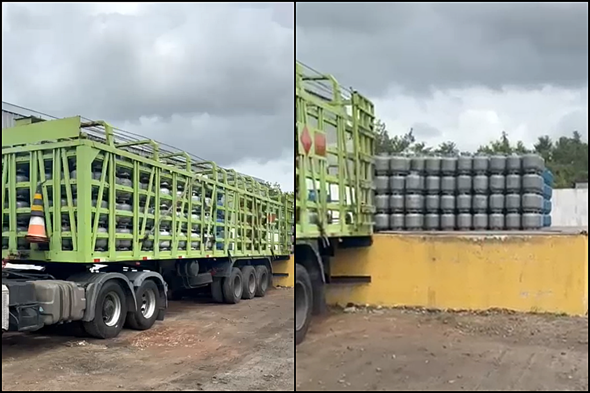 Operação contra venda ilegal de GLP apreende mais de mil botijões na Bahia. Foto: Ascom-PCBA