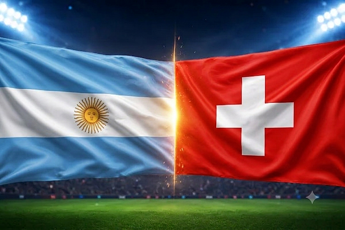  Onde assistir Argentina x Su&iacute;&ccedil;a, jogo que define o semifinalista da Copa do Mundo; Foto: Imagem gerada por IA