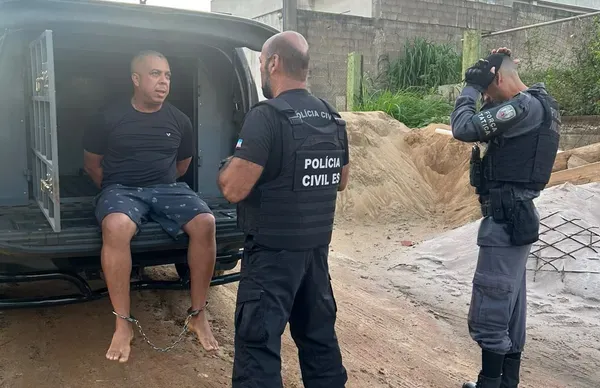 Foragido condenado a 83 anos &eacute; preso no ES; criminoso atuava no tr&aacute;fico no Rec&ocirc;ncavo Baiano.| Foto: Divulga&ccedil;&atilde;o SSP