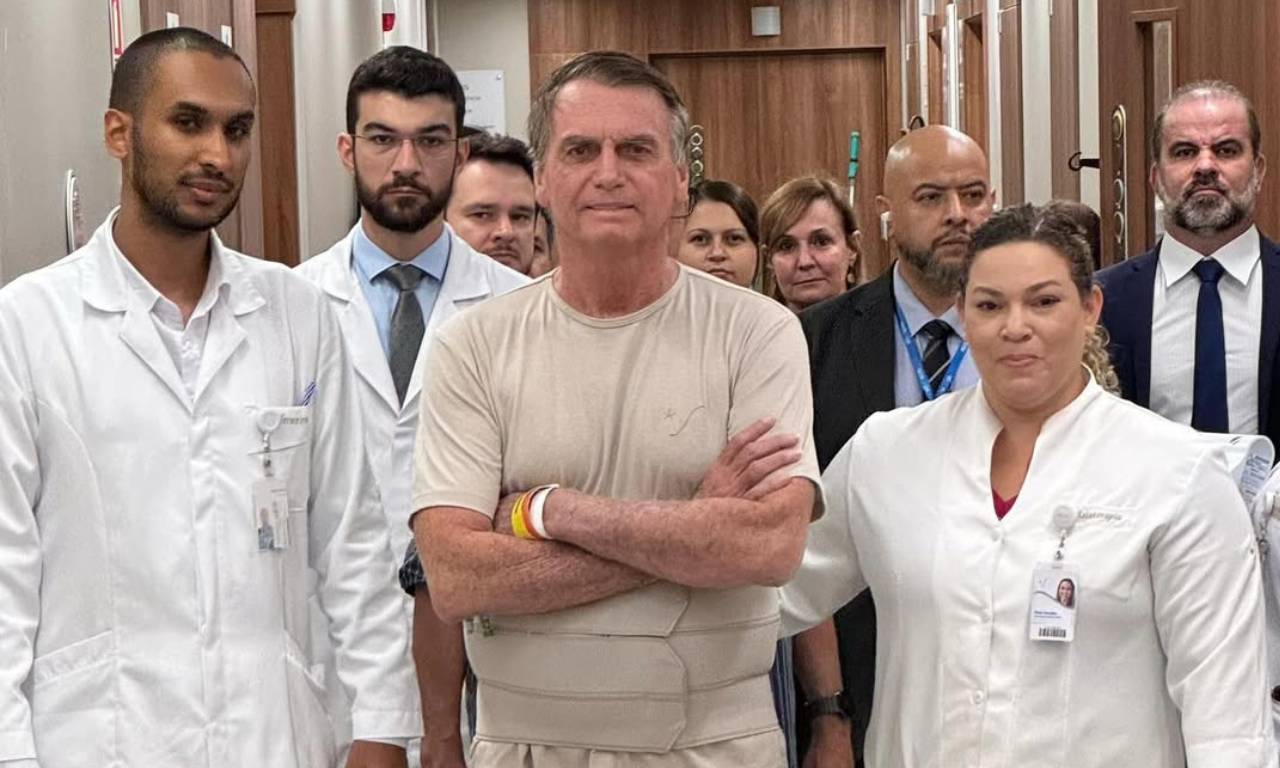 Bolsonaro anuncia que terá alta hospitalar. Foto: redes sociais | @jairmessiasbolsonaro