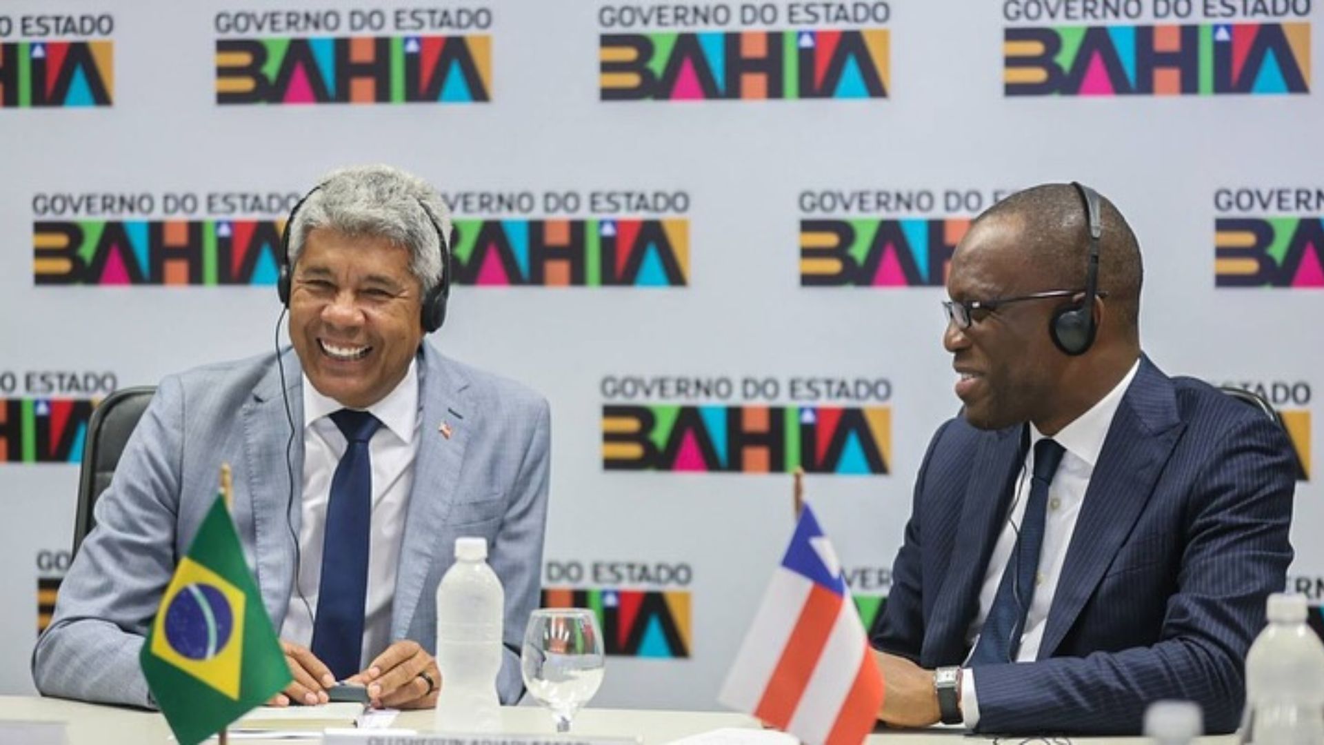 Jerônimo e Bakari em reunião na quarta-feira (6) | Foto: GovBa