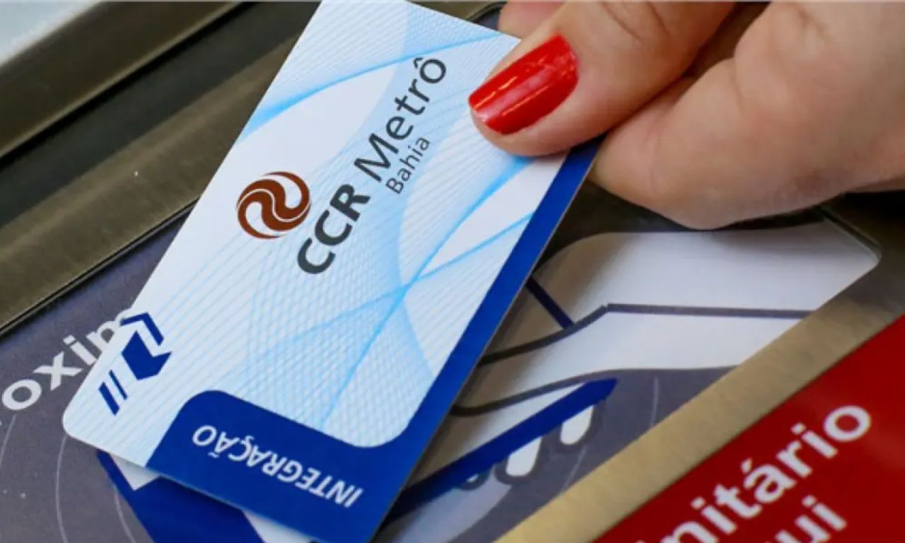 Recarga do cartão de integração do Metrô Bahia. Foto: divulgação