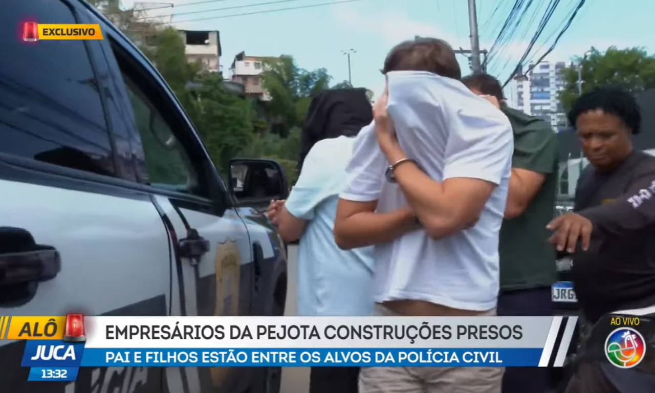 Donos de construtora respons&aacute;vel por obras p&uacute;blicas na Bahia s&atilde;o presos em Salvador. Foto: TV Aratu