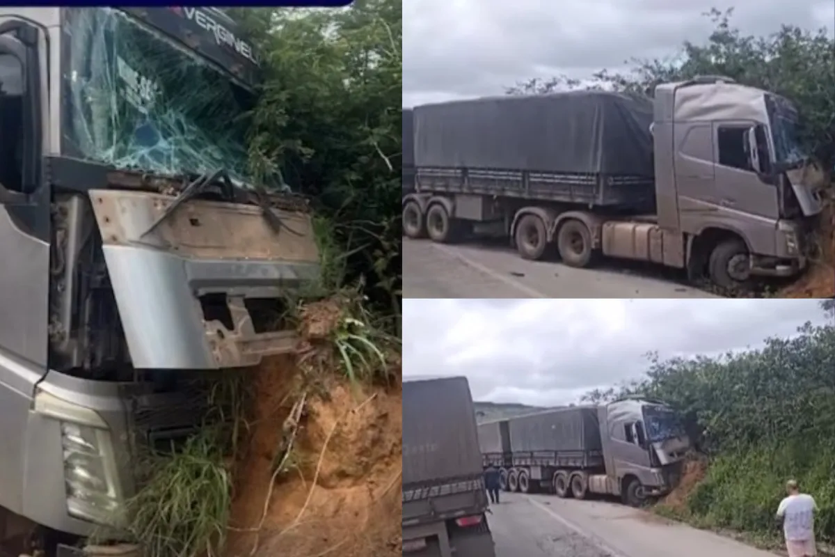 Colisão entre veículos de carga deixa um morto na BR-242, em Seabra