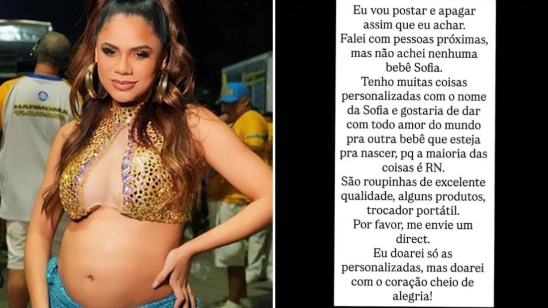 Lexa anuncia que vai doar itens da filha Sofia. Foto: Redes sociais 